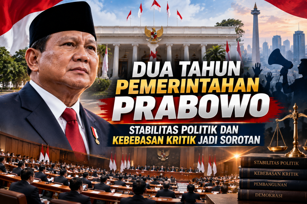 Dua Tahun Pemerintahan Prabowo, Stabilitas Politik dan Kebebasan Kritik Jadi Sorotan